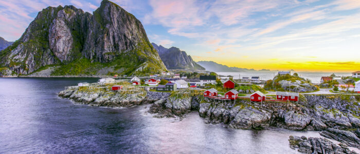 lofoten, norway in the morning